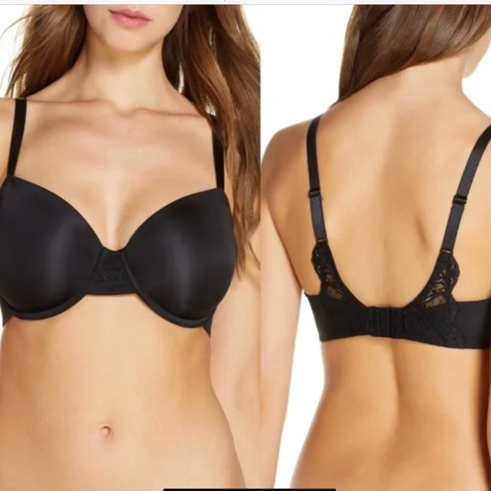 WACOAL Women's Lace Impression 32DD Black Underwire Contour Bra 853357 $68